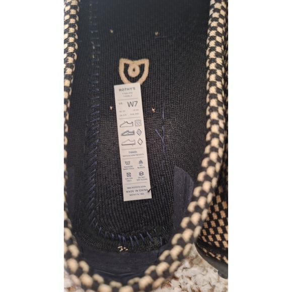 Rothy's The Driver Loafer in black white Washable Slip On Comfort Sz 7 - Picture 8 of 12